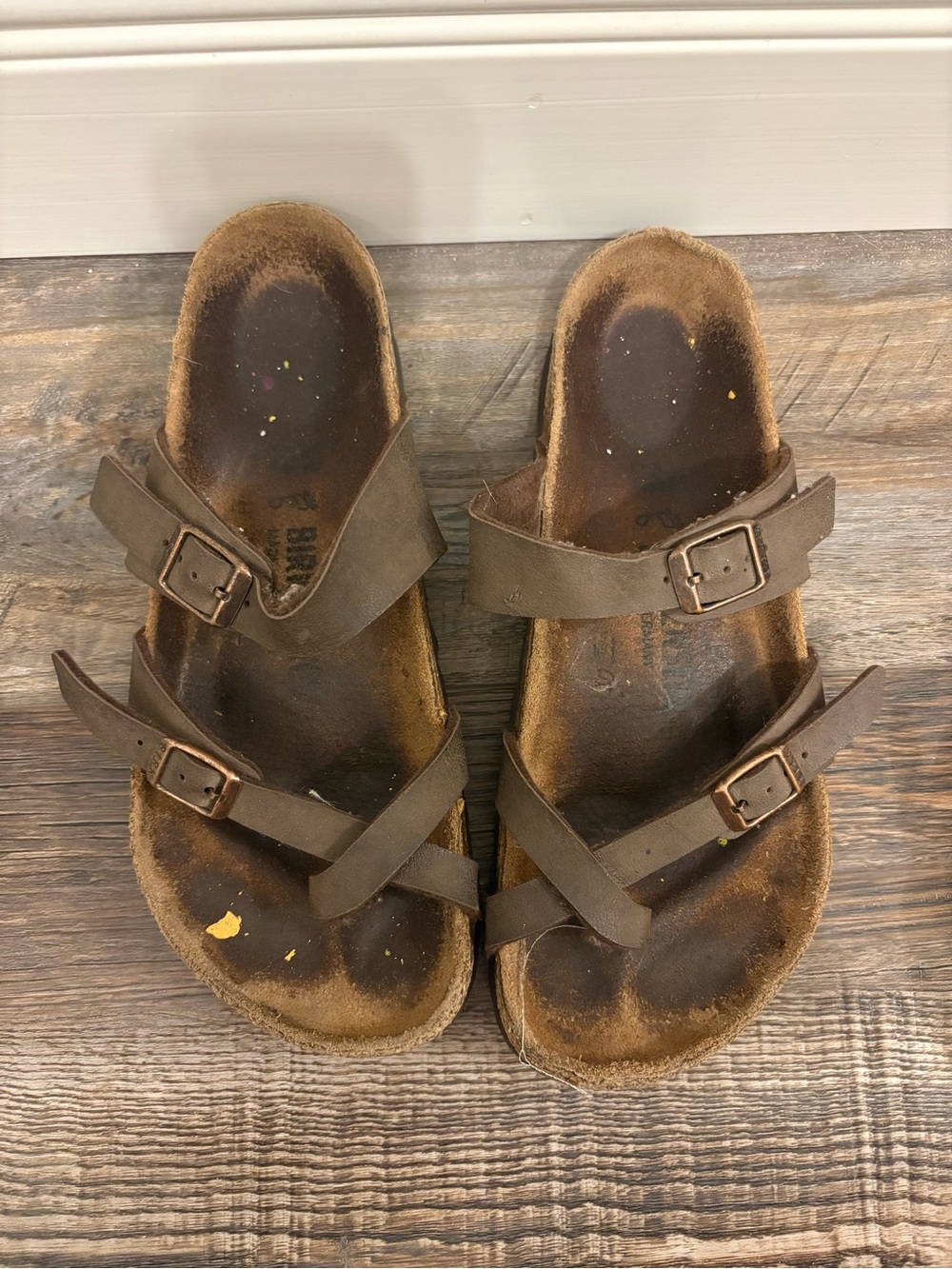 Birkenstock Brown Cross-Strap Sandals